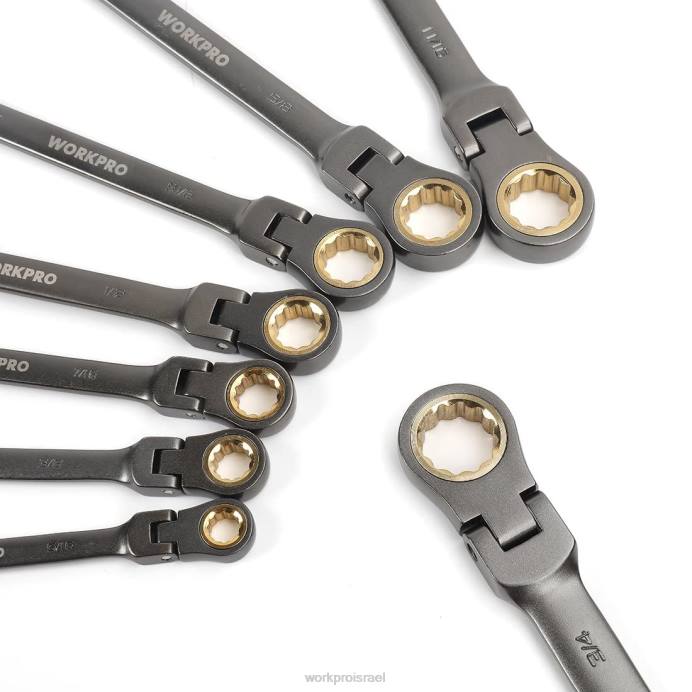 מוֹעִיל WORKPRO 8 יחידות מפתח ברגים משולב ראש גמיש עם תיק ארגונית כְּלִי L40Z86
