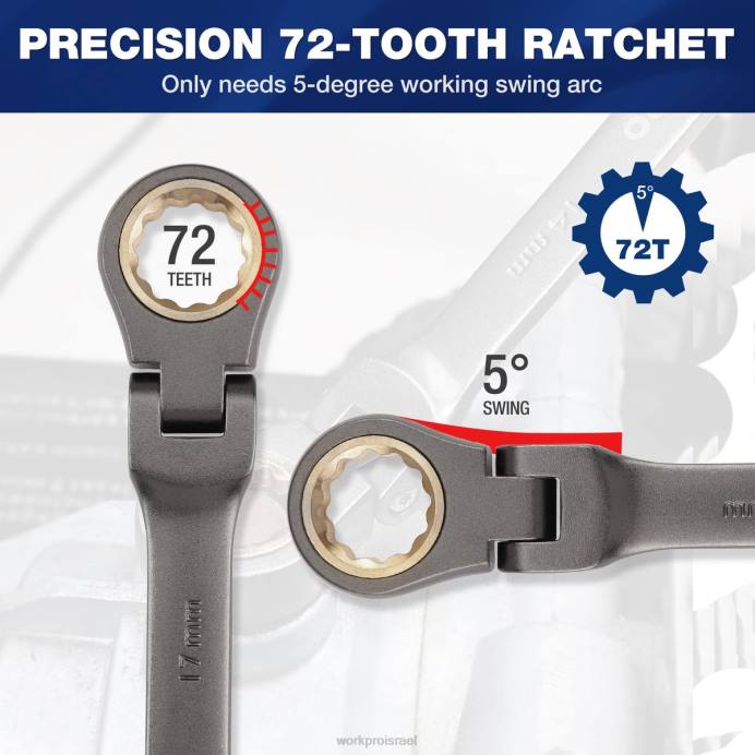 מוֹעִיל WORKPRO 8 יחידות מפתח ברגים משולב ראש גמיש עם תיק ארגונית כְּלִי L40Z86