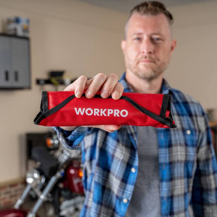 מוֹעִיל WORKPRO 8 יחידות מפתח ברגים משולב ראש גמיש עם תיק ארגונית כְּלִי L40Z86