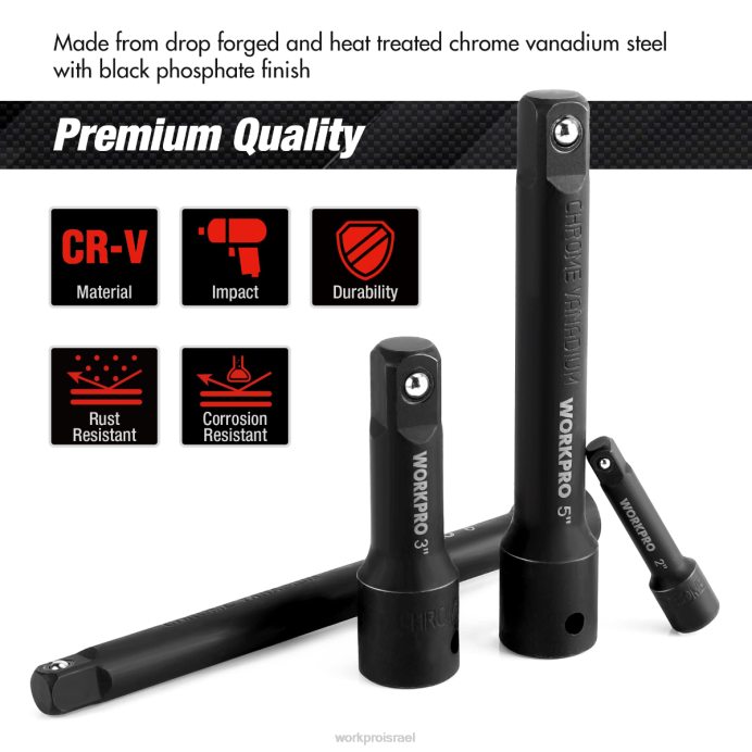 מורדן WORKPRO סט בר הארכת 9 יחידות Impact Driver כְּלִי L40Z141