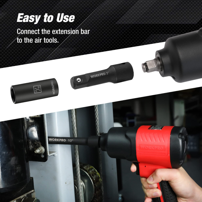 מורדן WORKPRO סט בר הארכת 9 יחידות Impact Driver כְּלִי L40Z141