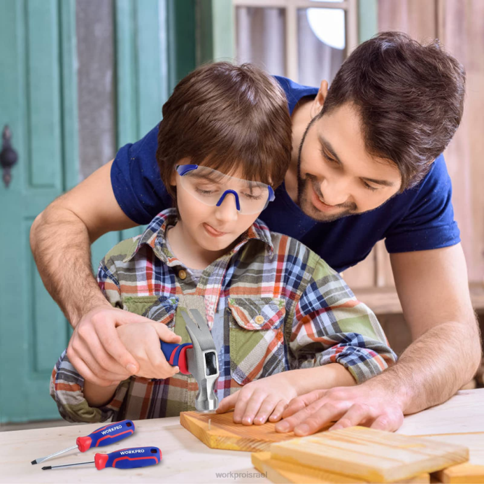 ורוד כחול WORKPRO סט כלים ג'וניור לילדים 9 יחידות עם תיק כלים כְּלִי L40Z253