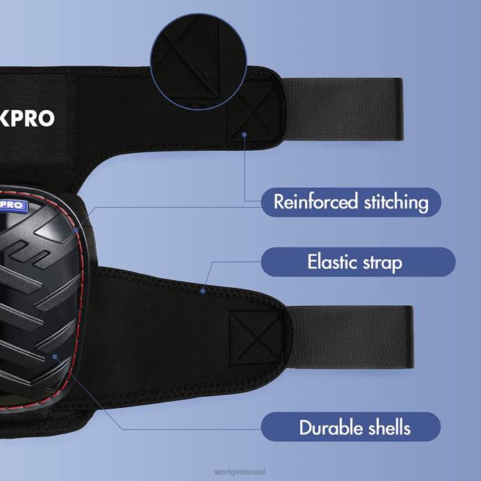 מורדן WORKPRO מגני ברכיים ג'ל עם רצועות נגד החלקה, מגני ברכיים מקצועיים לעבודה כְּלִי L40Z129