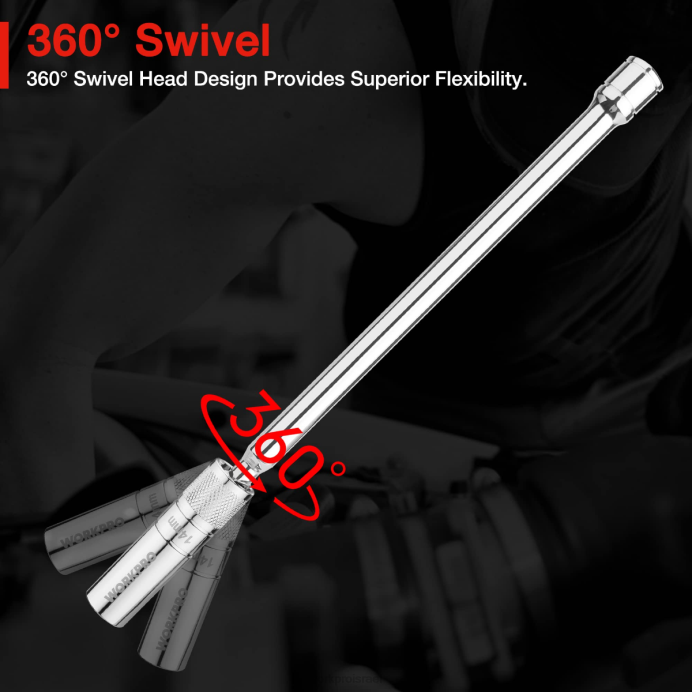 מורדן WORKPRO מצת מסתובב מגנטי עם שקע קיר דק כְּלִי L40Z144