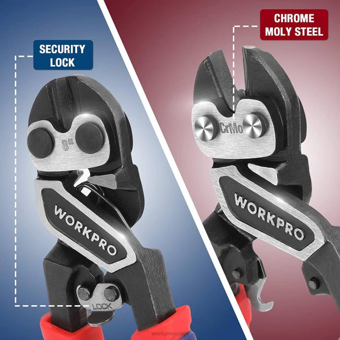 מורדן WORKPRO חותך בריח מיני עם מנעול אבטחה ומינוף יעיל יותר כְּלִי L40Z154