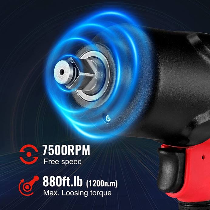 מוֹעִיל WORKPRO מפתח פגיעת אוויר להנעה להחלפת צמיגים לתיקון אוטומטי כְּלִי L40Z189