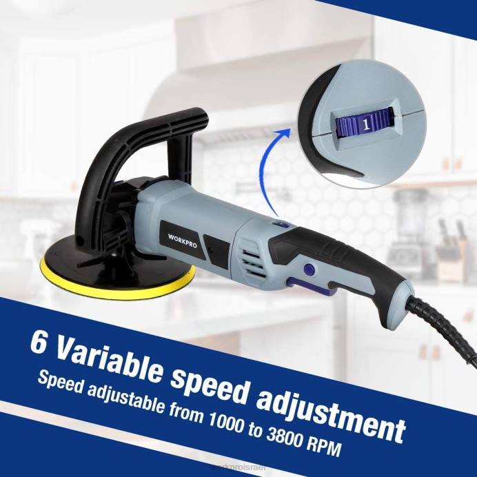 מוֹעִיל WORKPRO מלטש חוצץ ידית נתיק עם אביזרים כְּלִי L40Z231