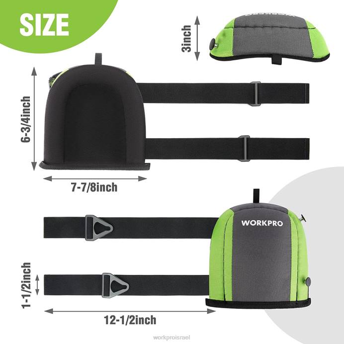 מוֹעִיל WORKPRO מגני ברכיים לריצוף גינה עם ריפוד קצף כְּלִי L40Z272