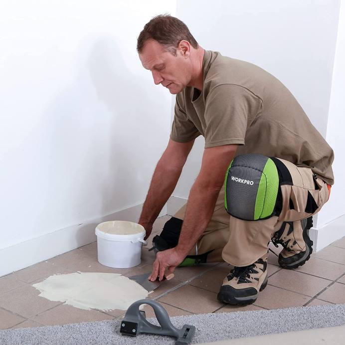 מוֹעִיל WORKPRO מגני ברכיים לריצוף גינה עם ריפוד קצף כְּלִי L40Z272