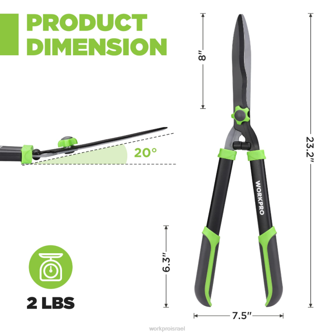 חָדָשׁ WORKPRO מזמר גידור ידני עם להב גלי וידית נוחה ארגונומית כְּלִי L40Z287