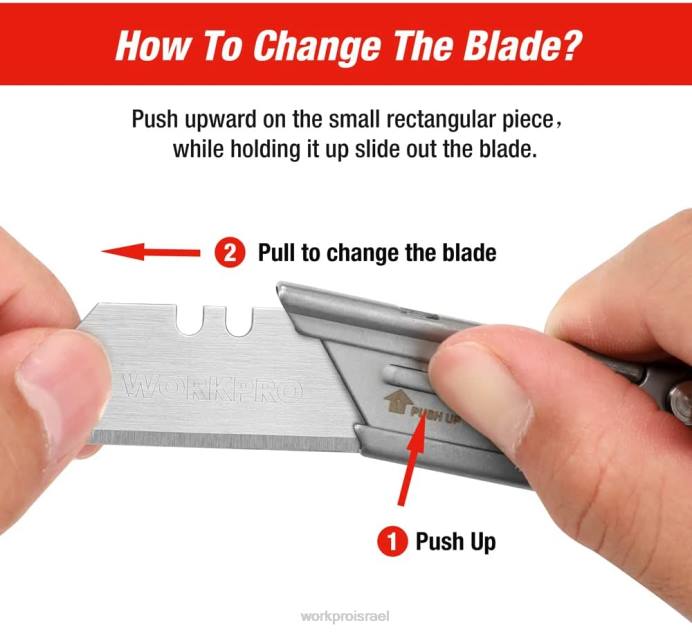חָדָשׁ WORKPRO שינוי מהיר מתקפל סכין כיס מיני סכין מתקפל מנירוסטה עם תפס חגורה כְּלִי L40Z47