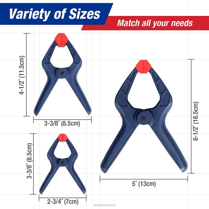 כְּחוֹל WORKPRO סט קפיצי ניילון 16 יחידות לאולפני צילום לעיבוד עץ ולעבודות עשה זאת בעצמך כְּלִי L40Z119