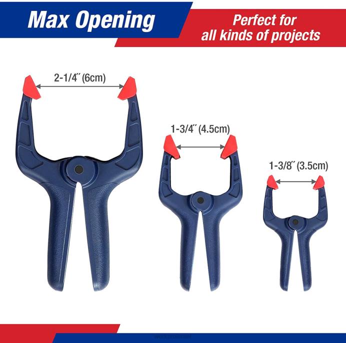 כְּחוֹל WORKPRO סט קפיצי ניילון 16 יחידות לאולפני צילום לעיבוד עץ ולעבודות עשה זאת בעצמך כְּלִי L40Z119