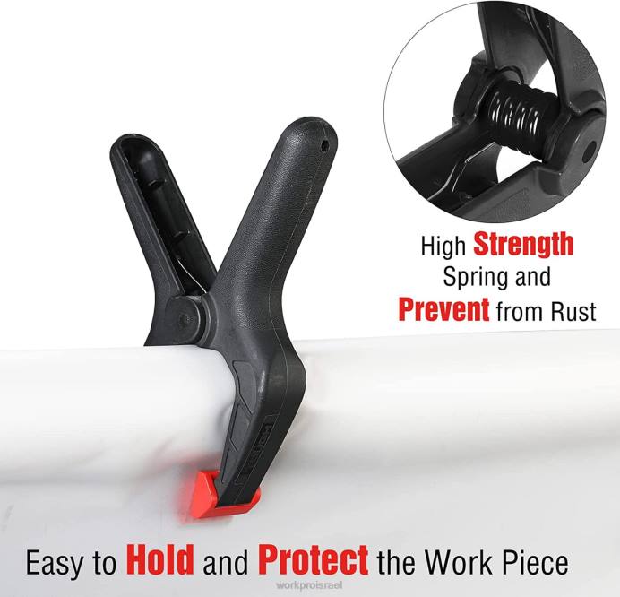 מורדן WORKPRO סט מהדק קפיצי ניילון 16 יחידות לעיבוד עץ, סטודיו לצילום ועבודות עשה זאת בעצמך כְּלִי L40Z125