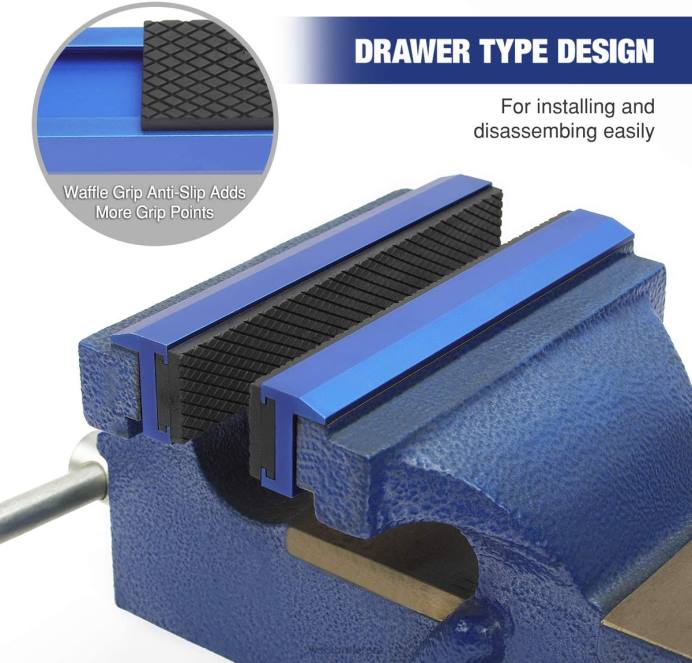 מורדן WORKPRO רפידות לסת של 2 זוגות, מגיני כיסויי לסת מגנטיים, רפידות לסת מרובות חריצים וסט רפידות אלומיניום כְּלִי L40Z117