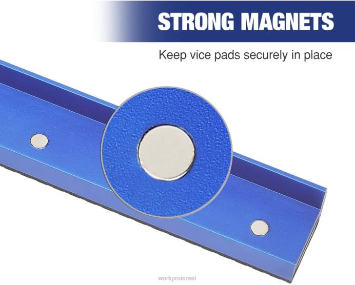 מורדן WORKPRO רפידות לסת של 2 זוגות, מגיני כיסויי לסת מגנטיים, רפידות לסת מרובות חריצים וסט רפידות אלומיניום כְּלִי L40Z117