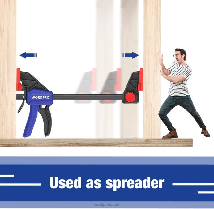 מוֹעִיל WORKPRO 6 יחידות מהדקי בר לעיבוד עץ כְּלִי L40Z115