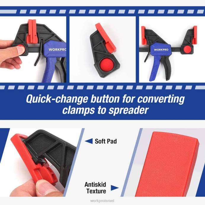 מוֹעִיל WORKPRO 6 יחידות מהדקי בר לעיבוד עץ כְּלִי L40Z115