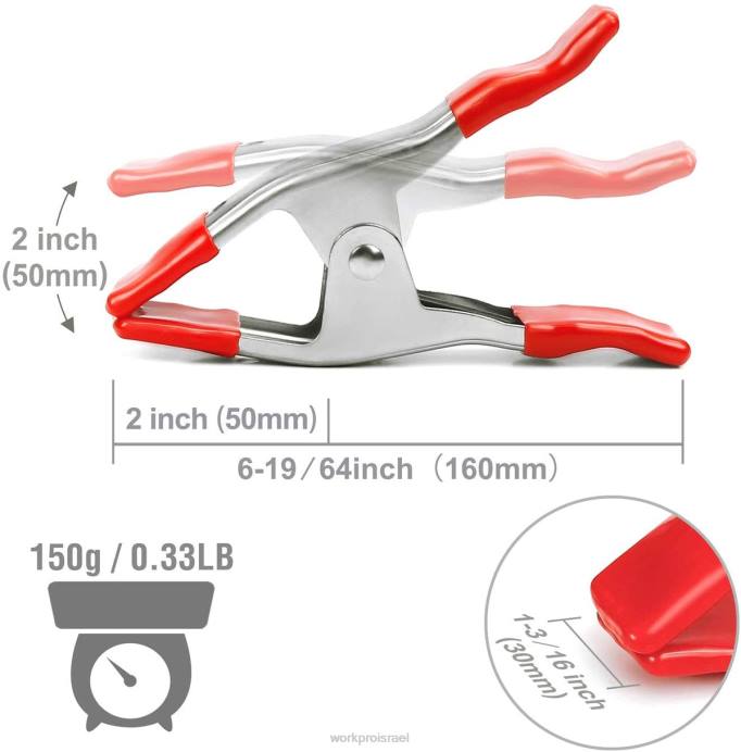 חָדָשׁ WORKPRO 8 יחידות מהדק קפיצי מתכת פלדה מצופה ניקל סט מהדקים כבדים 6-5/16 אינץ' לעיבוד עץ אוחז באולפני צילום קמפינג כְּלִי L40Z122